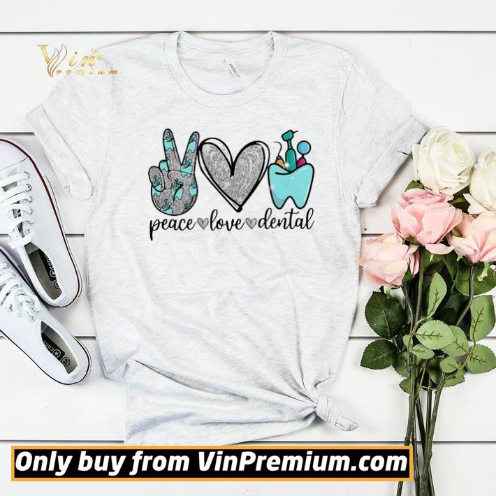 38aa2a90 peace love dental shirt sweater 4 - Peace Love Dental shirt sweater