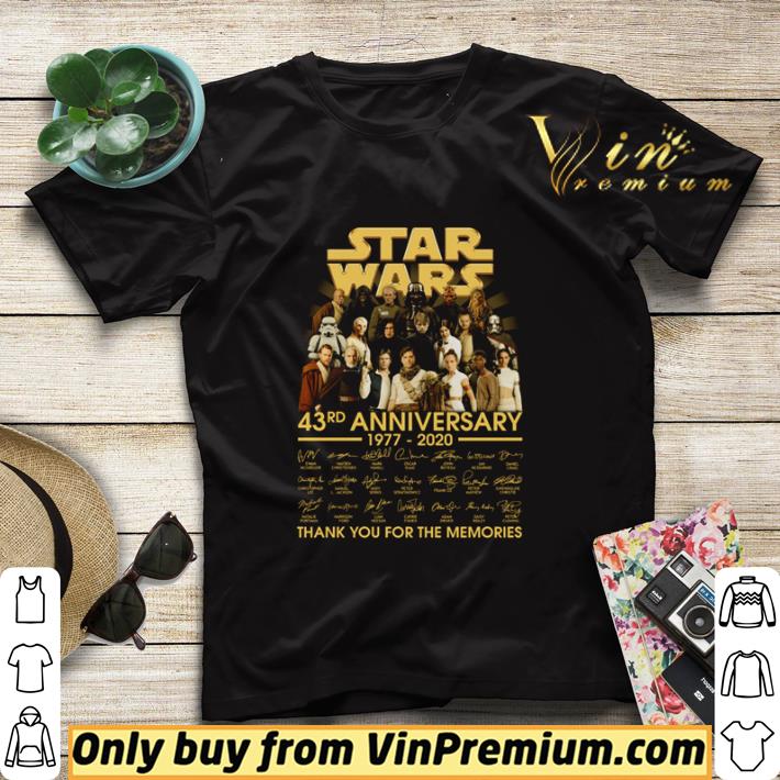 3b53ea56 star wars 43rd anniversary 1977 2020 signatures thank you for the memories shirt sweater 4 - Star Wars 43rd anniversary 1977 2020 signatures thank you for the memories shirt sweater