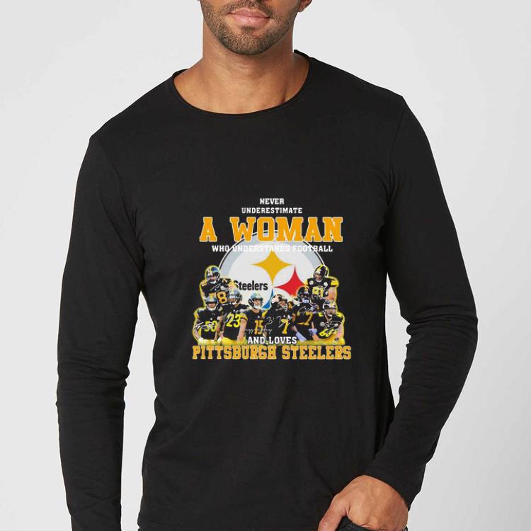 Nice Never Underestimate A Woman Who Understands Football Pittsburgh Steelers Signatures shirt 4a6e0b2d nice never underestimate a woman who understands football pittsburgh steelers signatures shirt 4 - Nice Never Underestimate A Woman Who Understands Football Pittsburgh Steelers Signatures shirt
