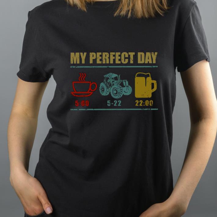 58ba0ff1 my perfect day drink coffee ride tractor drink beer shirt 4 - My Perfect Day Drink Coffee Ride Tractor Drink Beer Shirt