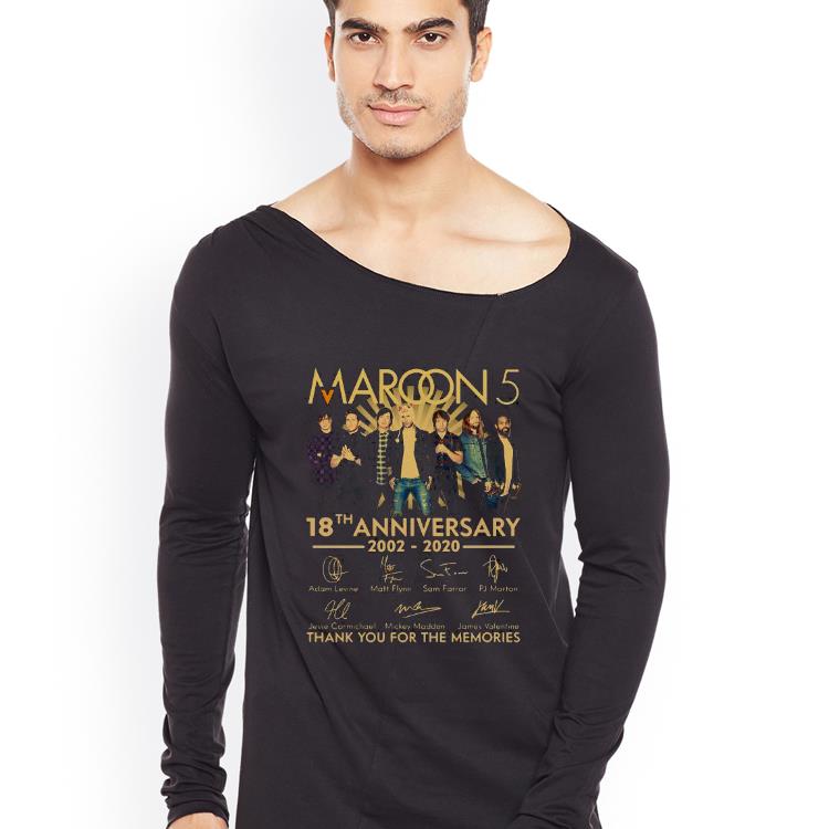 6fb1955f maroon 5 18th anniversary 2002 2020 thank you for the memories signatures shirt 4 - Maroon 5 18th anniversary 2002 2020 thank you for the memories signatures Shirt