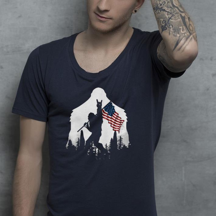 74c556db bigfoot rock and roll usa flag in the forest shirt 4 - Bigfoot Rock And Roll Usa Flag In The Forest Shirt