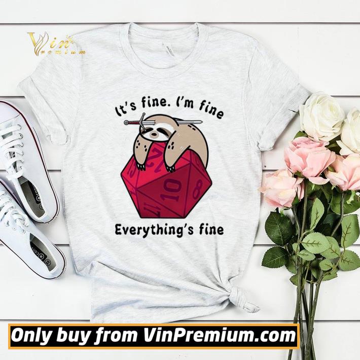 8ec0f8fd nice dungeons and dragons sloth it s fine i m fine everything s fine shirt sweater 4 - Nice Dungeons and Dragons Sloth it’s fine I’m fine everything’s fine shirt sweater