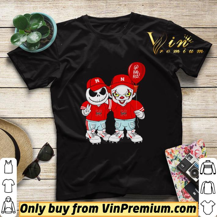 Jack Skellington and Pennywise Nebraska Cornhuskers go big red shirt sweater 8fe2fc77 jack skellington and pennywise nebraska cornhuskers go big red shirt sweater 4 - Jack Skellington and Pennywise Nebraska Cornhuskers go big red shirt sweater