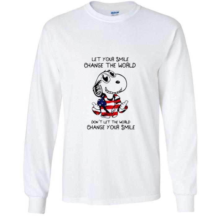 92662d86 premium snoopy american flag let your smile change the world don t let the world shirt 4 - Premium Snoopy American Flag Let Your Smile Change The World Don’t Let The World shirt