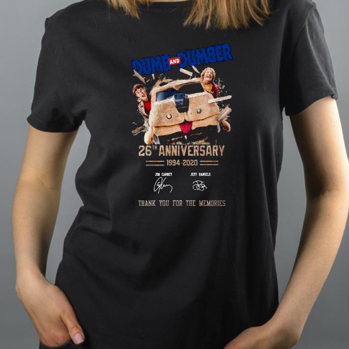 9f66ab45 dumb and dumber 26th anniversary 1994 2020 thank you for the memories signatures shirt 4 - Dumb And Dumber 26th Anniversary 1994 2020 Thank You For The Memories Signatures Shirt