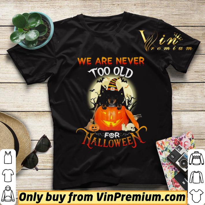 Dachshund Witch Pumpkin We Are Never Too Old For Halloween shirt sweater a51af749 dachshund witch pumpkin we are never too old for halloween shirt sweater 4 - Dachshund Witch Pumpkin We Are Never Too Old For Halloween shirt sweater