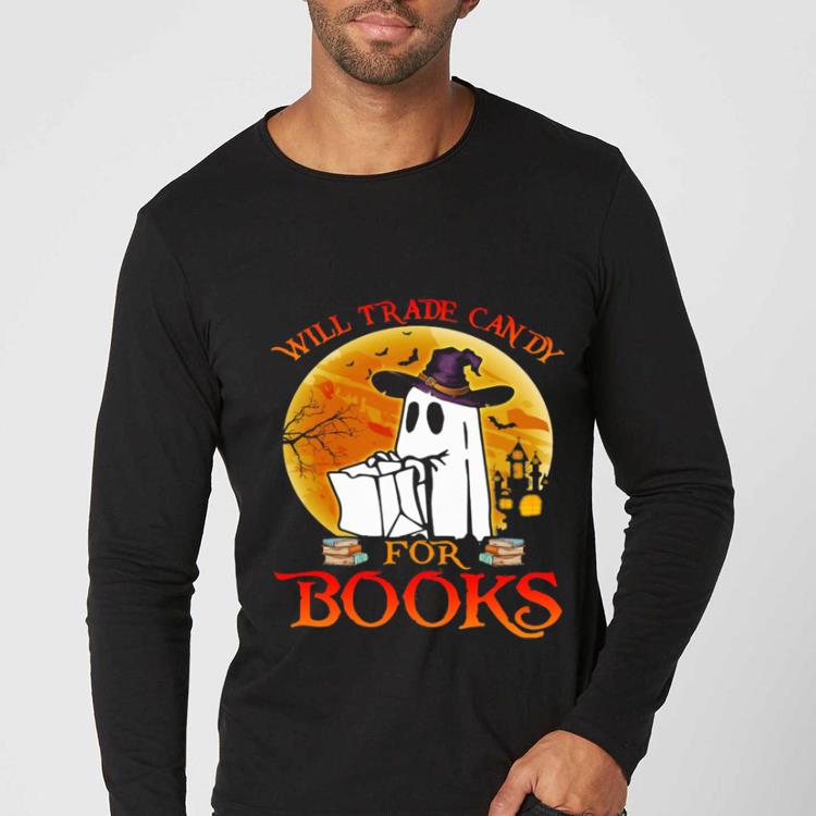 Original Halloween Boos Will Trade Candy For Books Moon shirt a83e04cc original halloween boos will trade candy for books moon shirt 4 - Original Halloween Boos Will Trade Candy For Books Moon shirt