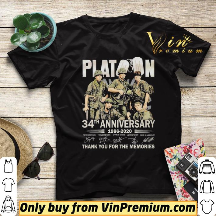 b305fb79 platoon 34th anniversary 1986 2020 signatures shirt sweater 4 - Platoon 34th anniversary 1986 2020 signatures shirt sweater