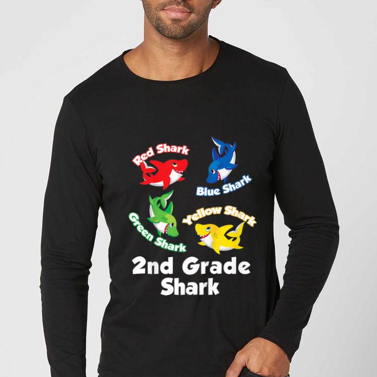 Nice Red Blue Green Yellow Shark 2nd Grade Shark shirt b6998f15 nice red blue green yellow shark 2nd grade shark shirt 4 - Nice Red Blue Green Yellow Shark 2nd Grade Shark shirt
