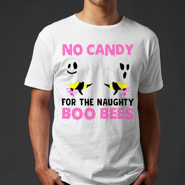 d02d799d no candy for the naughty boo bees breast cancer shirt 4 - No candy for the naughty Boo Bees Breast cancer Shirt
