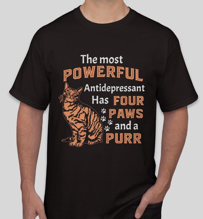 1861e068 premium cat the most powerful antidepressant has four paws and a purr shirt 4 - Premium Cat The Most Powerful Antidepressant Has Four Paws And A Purr Shirt