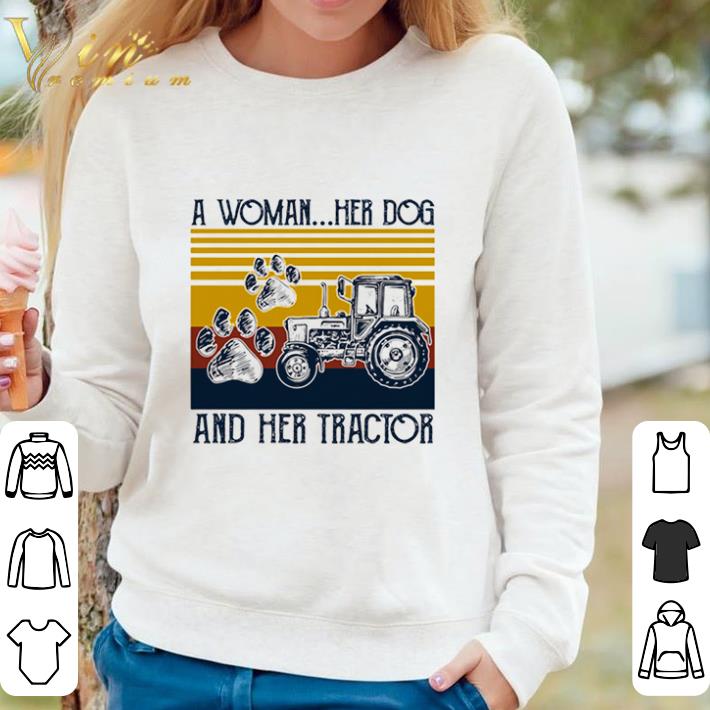 30f5630f original a woman her dog and her tractor vintage shirt sweater 4 - Original A Woman Her Dog And Her Tractor Vintage shirt sweater