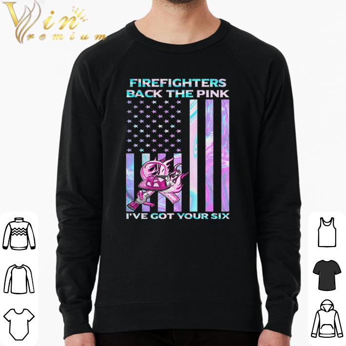 31d134f5 pretty firefighters back the pink i ve got your six hologram american flag independence day shirt sweater 4 - Pretty Firefighters Back The Pink I’ve Got Your Six Hologram American Flag Independence Day shirt sweater