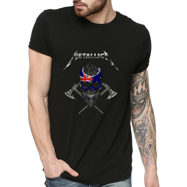 3224ec70 nice metallica viking skull australia flag shirt 4 - Nice Metallica Viking Skull Australia Flag Shirt
