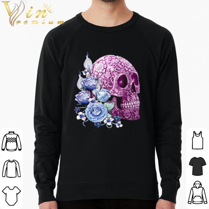 Pretty Cool Pink Floral Blue Flowers Skull shirt sweater 52f4d2af pretty cool pink floral blue flowers skull shirt sweater 4 - Pretty Cool Pink Floral Blue Flowers Skull shirt sweater