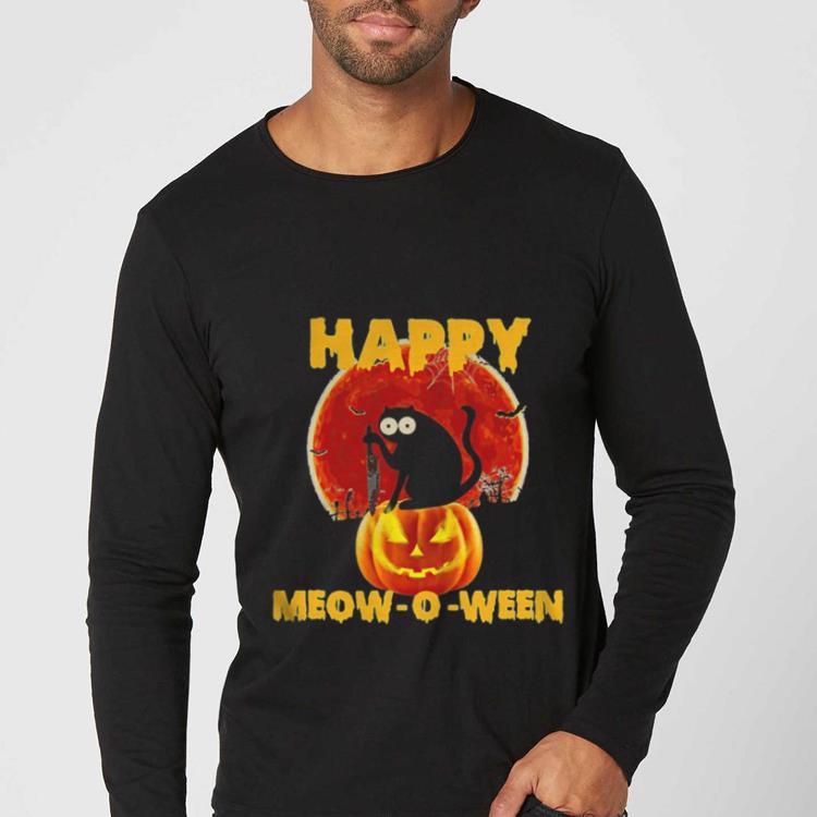 57dbf4bc top black cat hold knife happy meow o ween halloween shirt 4 - Top Black Cat Hold Knife Happy Meow O Ween Halloween shirt