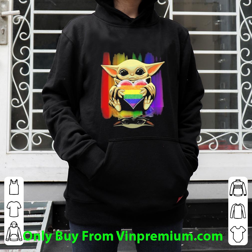 5c74b1fd hot star wars baby yoda hug heart pride water reflection shirt 4 - Hot Star Wars Baby Yoda Hug Heart Pride Water Reflection shirt