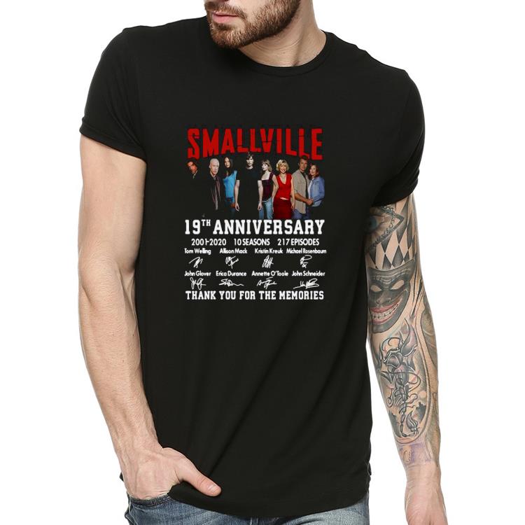 89d4a1c1 nice smallville 19th anniversary 2001 2020 10 seasons 217 episodes thank you for the memories shirt 4 - Nice Smallville 19th Anniversary 2001 2020 10 Seasons 217 Episodes Thank You For The Memories Shirt