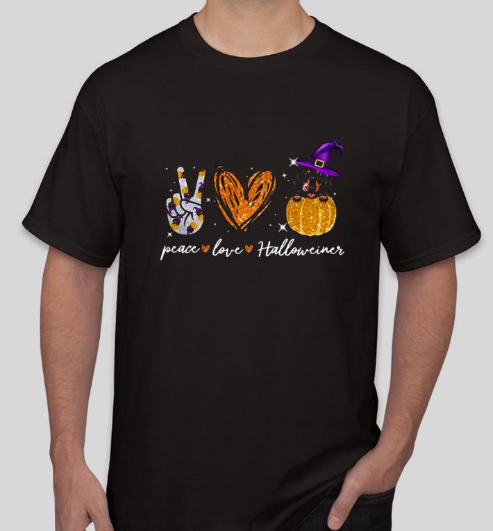 91a9e78a nice peace love dachshund witch halloween shirt 4 - Nice Peace Love Dachshund Witch Halloween Shirt