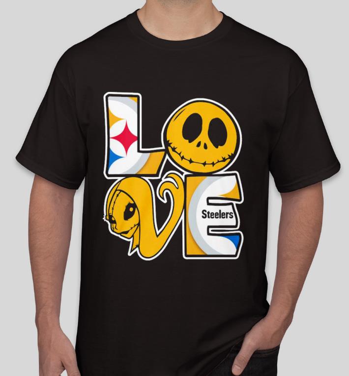 Premium Jack Skellington and Sally love Pittsburgh Steelers Shirt de87eaca premium jack skellington and sally love pittsburgh steelers shirt 4 - Premium Jack Skellington and Sally love Pittsburgh Steelers Shirt