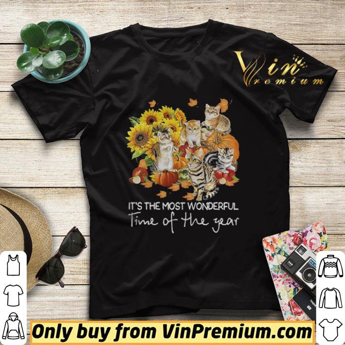 Funny Cats it’s the most wonderful time of the year sunflowers leaves tree shirt sweater e3a71489 funny cats it s the most wonderful time of the year sunflowers leaves tree shirt sweater 4 - Funny Cats it’s the most wonderful time of the year sunflowers leaves tree shirt sweater