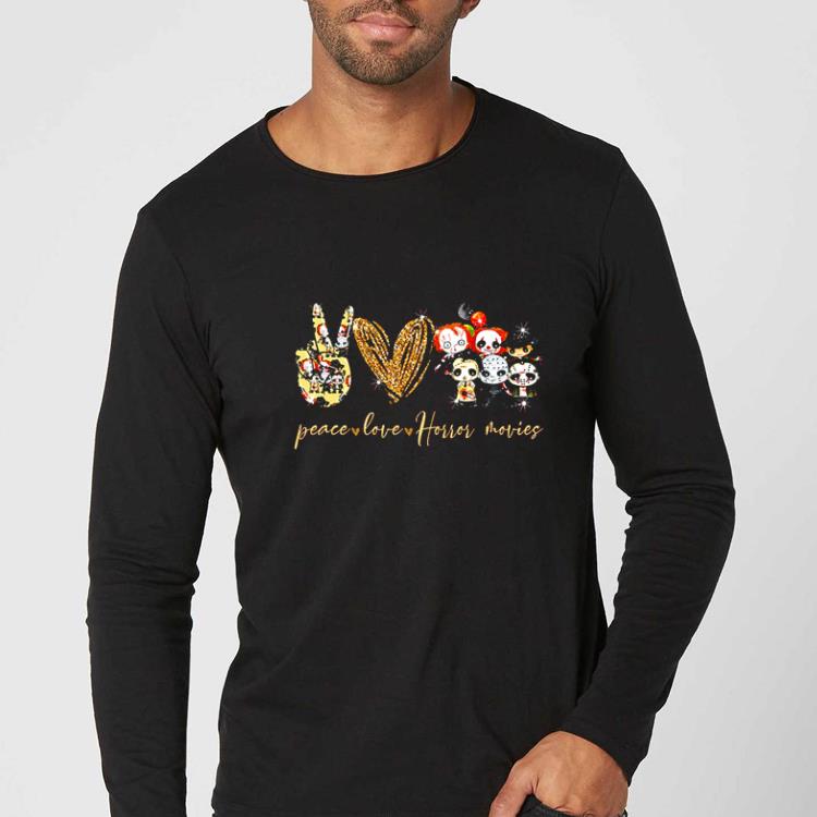 e6d3c593 pretty diamond peace love horror movies shirt 4 - Pretty Diamond Peace Love Horror Movies shirt