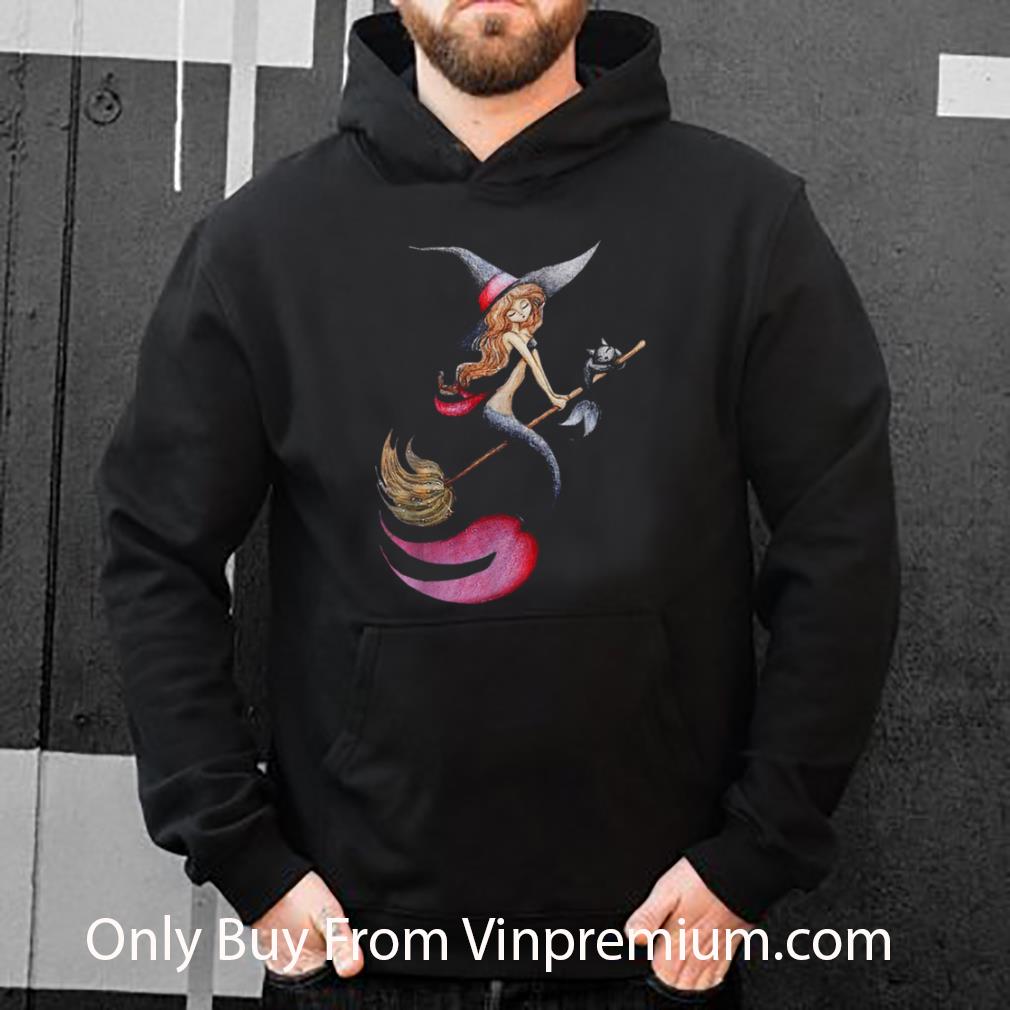 Original Halloween Witch Mermaid Is Riding A Broom With Her Cat shirt f063e0aa original halloween witch mermaid is riding a broom with her cat shirt 4 - Original Halloween Witch Mermaid Is Riding A Broom With Her Cat shirt