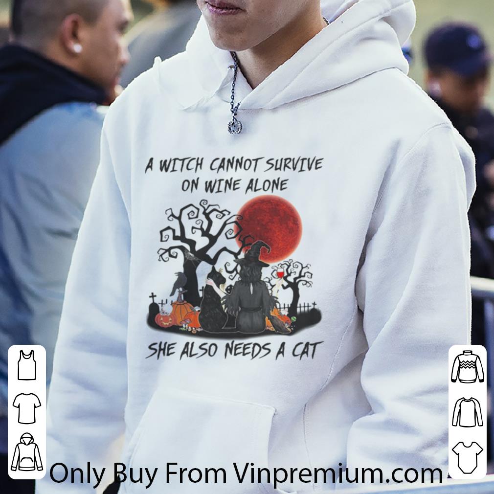 f1e3bc71 great halloween a witch cannot survive on wine alone she also needs a dachshund shirt 4 - Great Halloween A Witch Cannot Survive On Wine Alone She Also Needs A Dachshund shirt