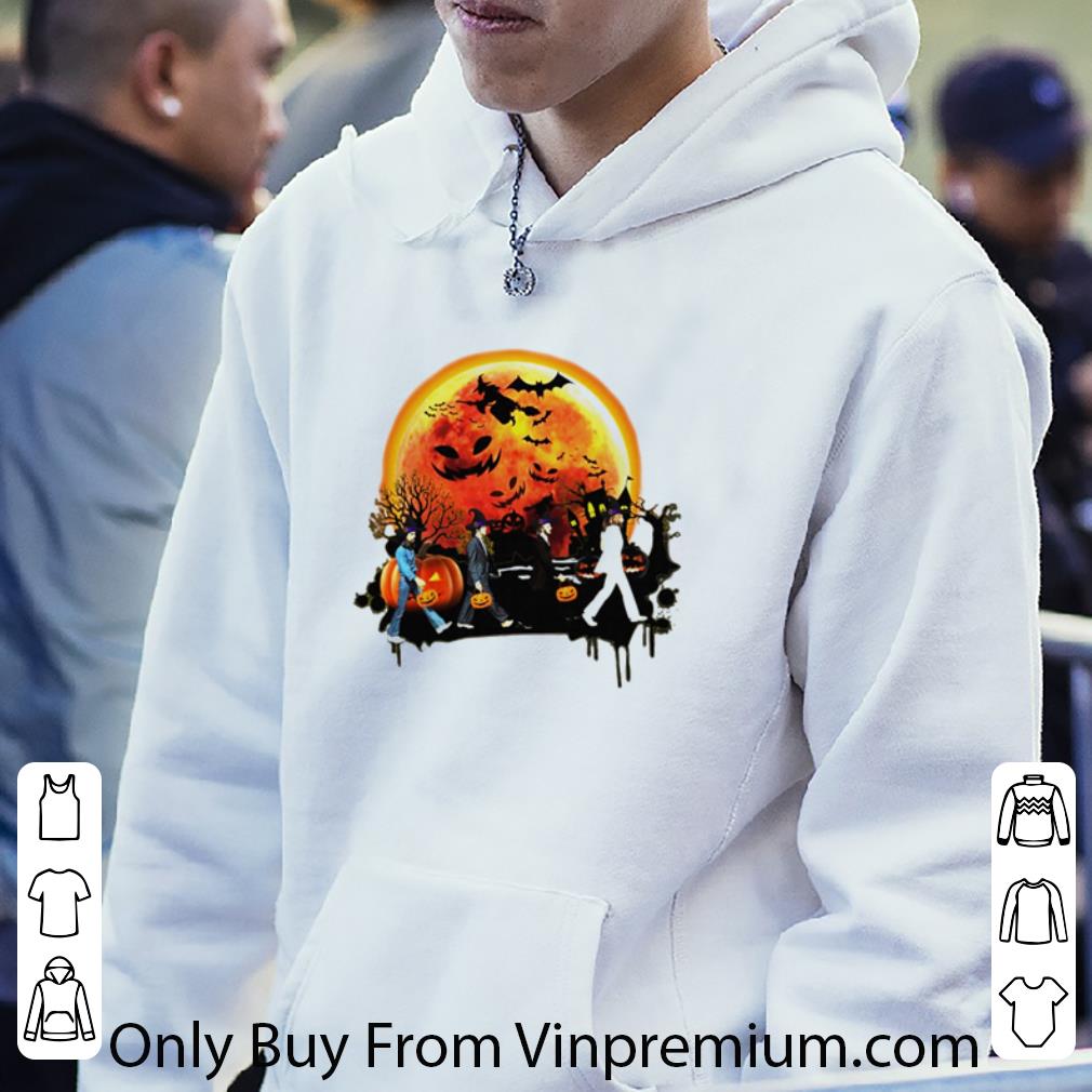 fc745027 premium abbey road walking on the moon pumpkin halloween shirt 4 - Premium Abbey Road Walking On The Moon Pumpkin Halloween shirt