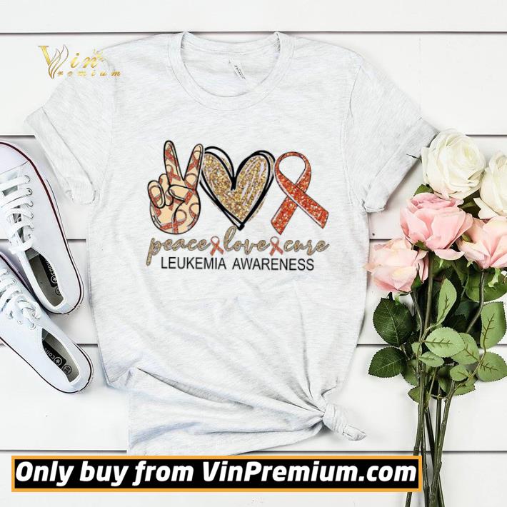 2dad8c8a peace love cure leukemia awareness shirt sweater 4 - Peace Love Cure Leukemia Awareness shirt sweater