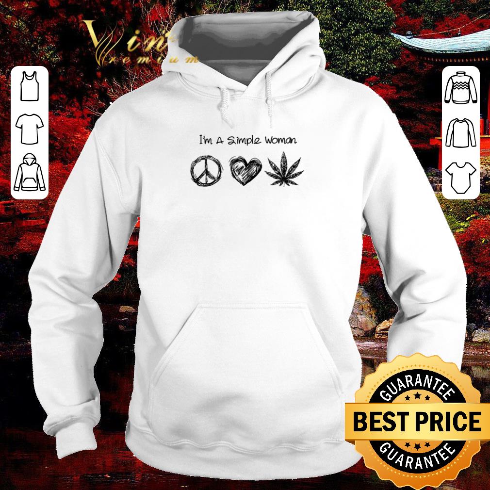 33aecc6f funny i m a simple woman i like hippie heart and weed shirt 4 - Funny I’m a simple woman I like Hippie heart and weed shirt