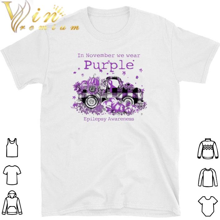 Funny In November We Wear Purple Epilepsy Awareness tshirt