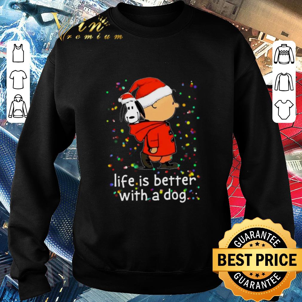Charlie Brown And Snoopy Life Is Better With A Dog Merry Christmas shirt 5249192d charlie brown and snoopy life is better with a dog merry christmas shirt 4 - Charlie Brown And Snoopy Life Is Better With A Dog Merry Christmas shirt