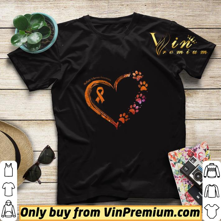 755e1ee6 multiple sclerrosis awareness heart paws dog shirt sweater 4 - Multiple Sclerrosis Awareness Heart Paws Dog shirt sweater