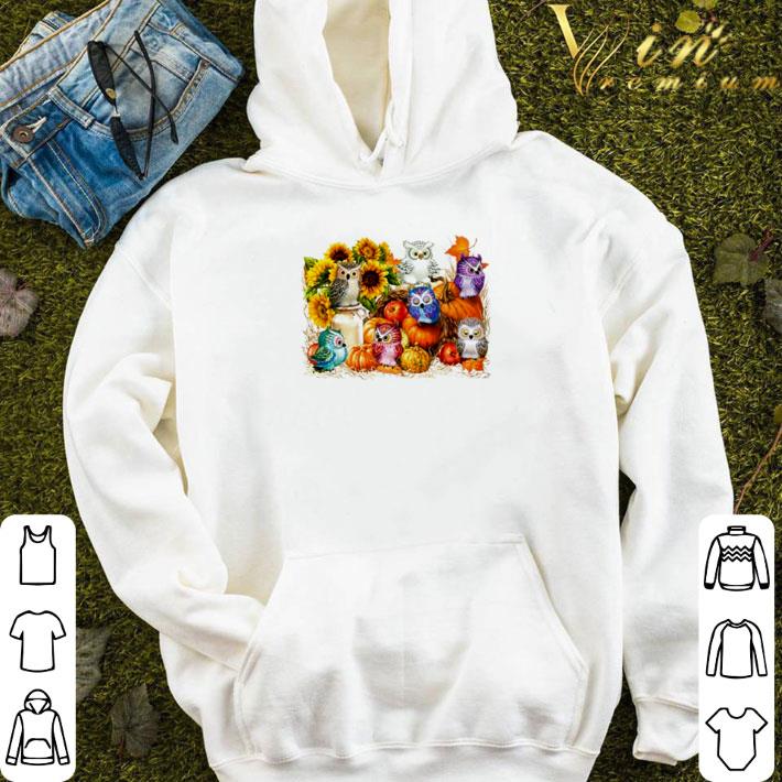 988f565b owl sunflower autumn happy thanksgiving shirt 4 - Owl sunflower Autumn happy Thanksgiving shirt
