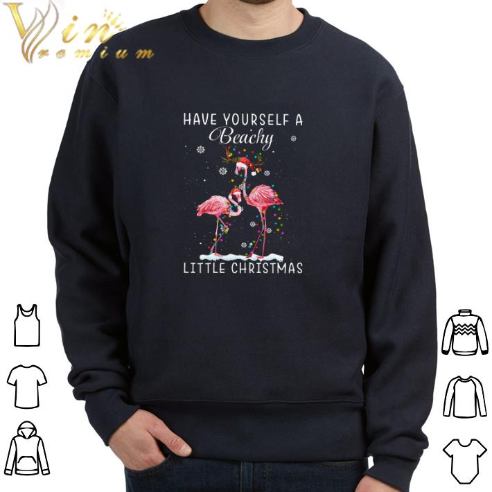 eb164a2a premium flamingo have yourself a beachy little christmas tshirt 4 - Premium Flamingo Have Yourself A Beachy Little Christmas tshirt