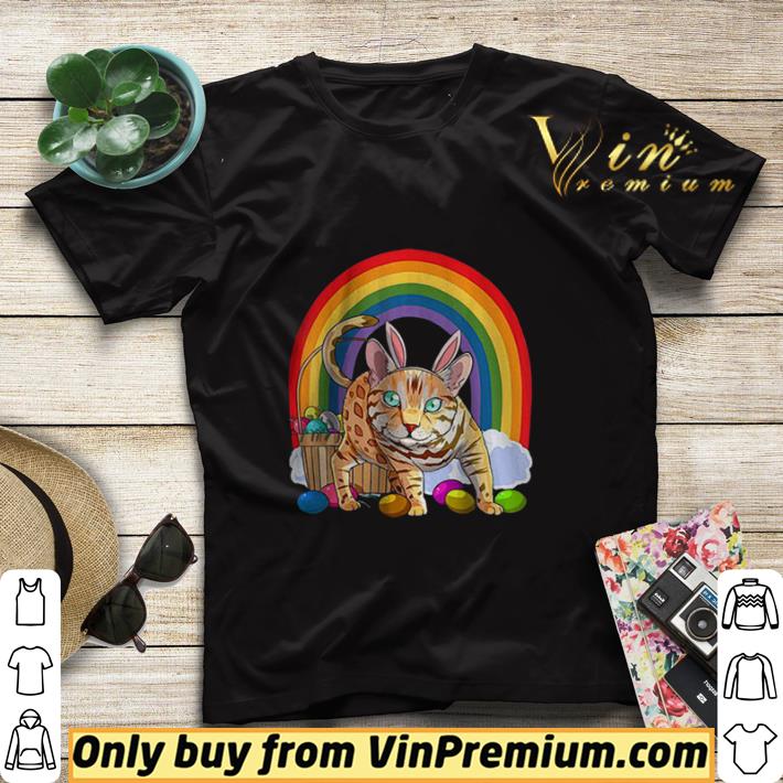 96e6aa53 bengal cat easter eggs bunny rabbit rainbow shirt sweater 4 - Bengal Cat Easter Eggs Bunny Rabbit Rainbow shirt sweater