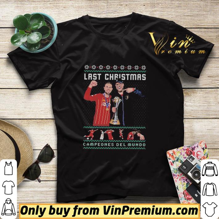 a60aea1a last christmas campeones del mundo liverpool ugly shirt sweater 4 - Last christmas campeones del mundo liverpool ugly shirt sweater