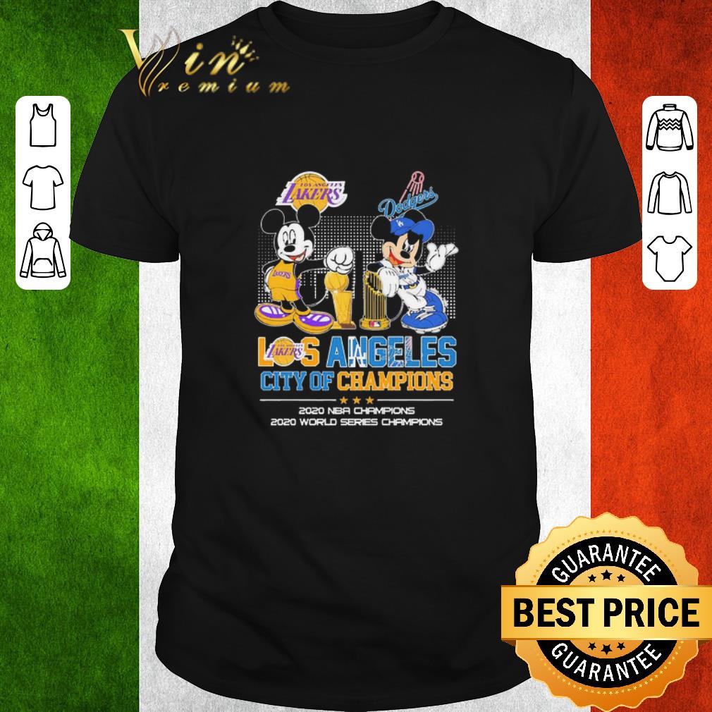 Hot Mickey Mouse Los Angeles Lakers And Dodgers City Of Champions 2020 Nba Champions shirt