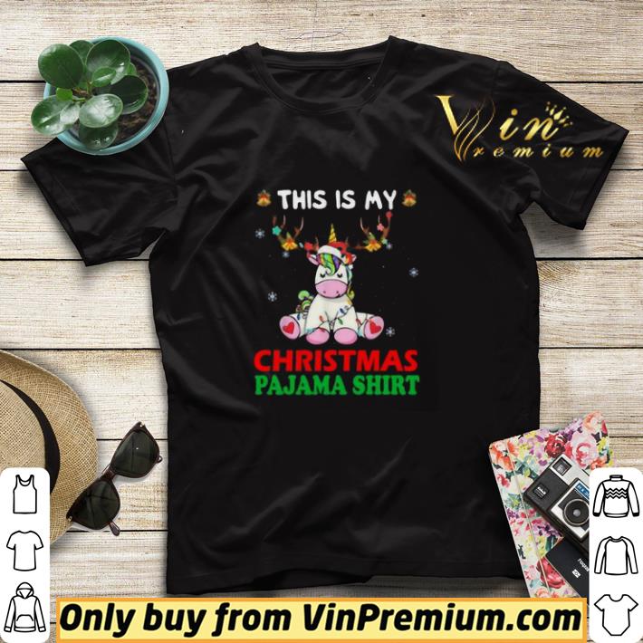 Unicorn Reindeer This Is My Christmas Pajama shirt sweater 2114a2fb unicorn reindeer this is my christmas pajama shirt sweater 4 - Unicorn Reindeer This Is My Christmas Pajama shirt sweater
