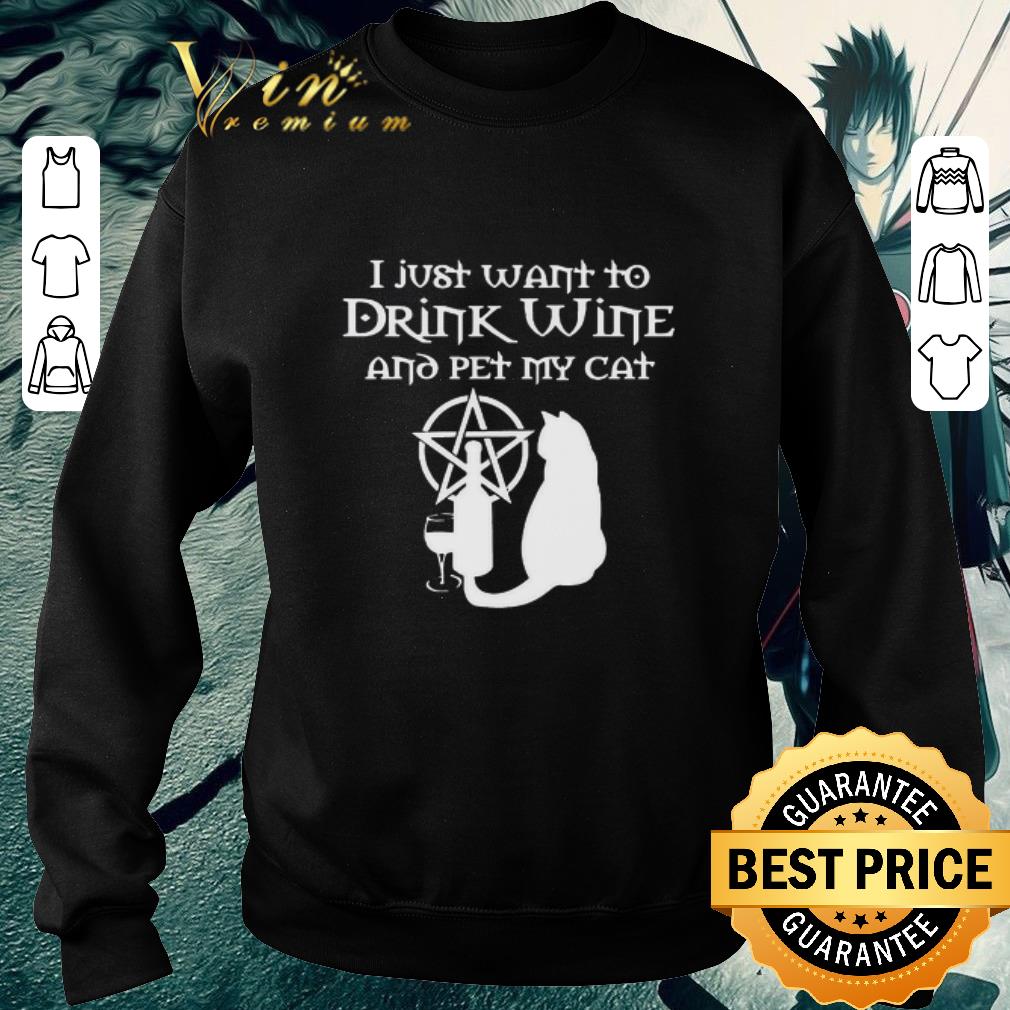 3a616ed1 pretty i just want to drink wine and pet my cat shirt 4 - Pretty I Just Want To Drink Wine And Pet My Cat shirt