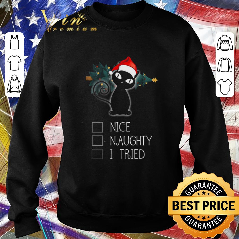 944a1161 funny santa black cat nice naughty i tried shirt 4 - Funny Santa Black Cat Nice Naughty I Tried shirt