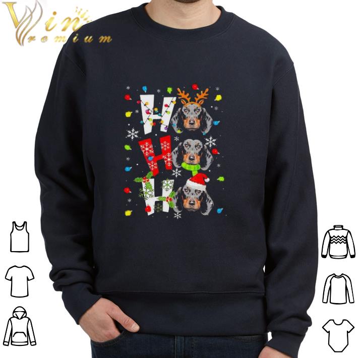 Funny Dachshunds Santa Elf Reindeer Ho Ho Ho Merry Christmas tshirt sweatshirt 971e7087 funny dachshunds santa elf reindeer ho ho ho merry christmas tshirt sweatshirt 4 - Funny Dachshunds Santa Elf Reindeer Ho Ho Ho Merry Christmas tshirt sweatshirt
