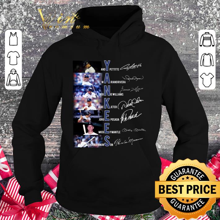 ee78ebeb new york yankees signatures andy pettitte mariano rivera shirt 4 - Original New York Yankees Signatures Andy Pettitte Mariano Rivera shirt