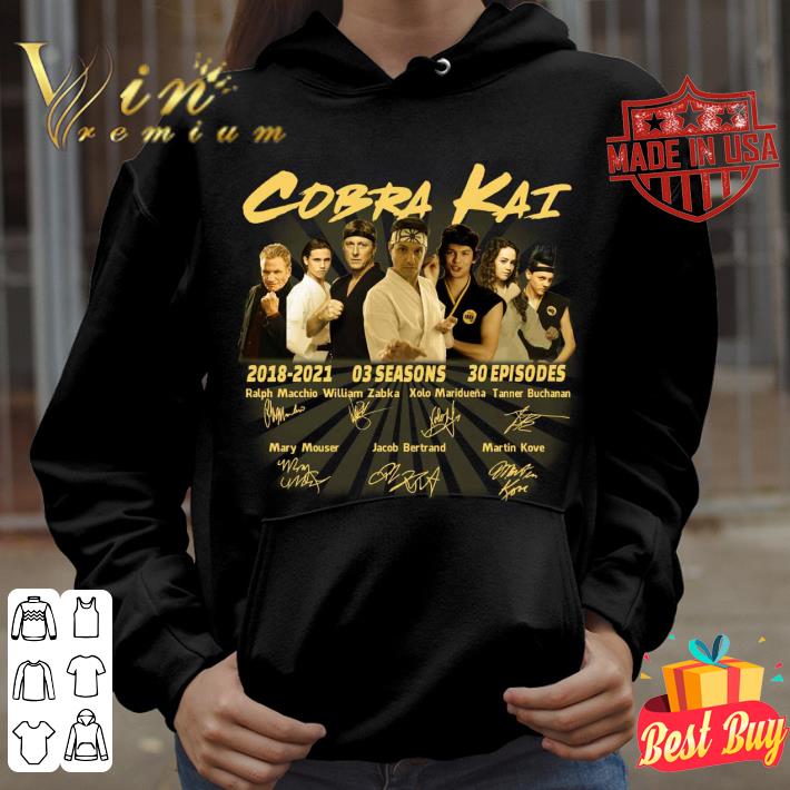 4e56198f cobra kai 2018 2021 03 seasons 30 episodes signatures eagle fang the karate kid shirt 4 - Premium Cobra Kai 2018-2021 03 Seasons 30 Episodes Signatures Eagle Fang The Karate Kid Shirt