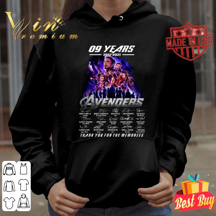 98a69a49 the avengers assemble 09 years 2012 2021 signatures thank you for the memories shirt 4 - Funny The Avengers Assemble 09 years 2012-2021 signatures thank you for the memories shirt