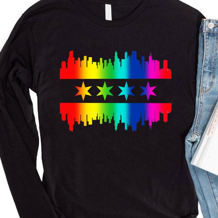 Premium Chicago Flag Skyline LGBT Gay Pride Parade shirt Chicago Flag Skyline LGBT Gay Pride Parade shirt 4 - Premium Chicago Flag Skyline LGBT Gay Pride Parade shirt