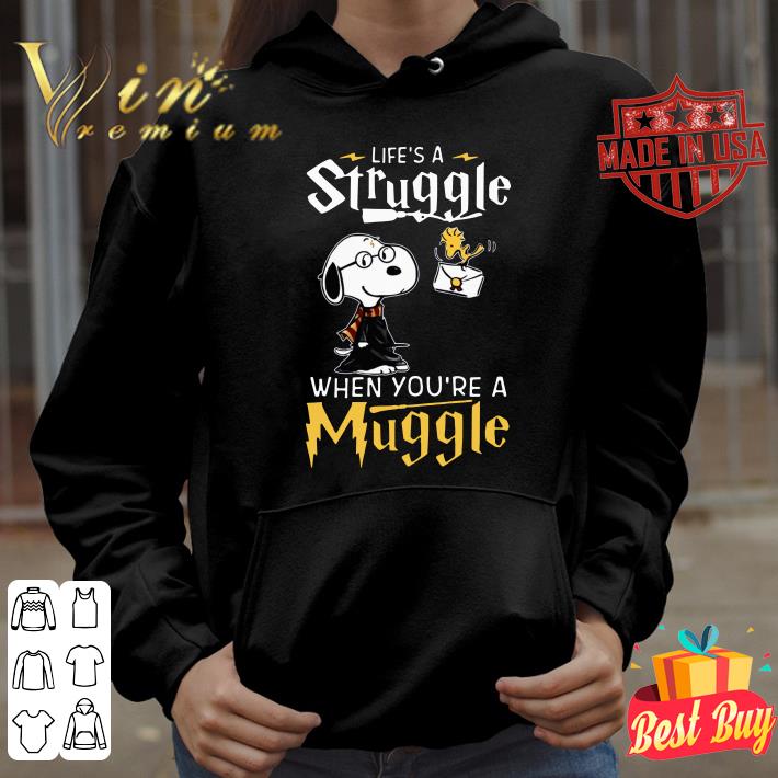 Funny Snoopy Potter life's a struggle when you're a muggle shirt Snoopy Potter life s a struggle when you re a muggle shirt 4 - Funny Snoopy Potter life's a struggle when you're a muggle shirt