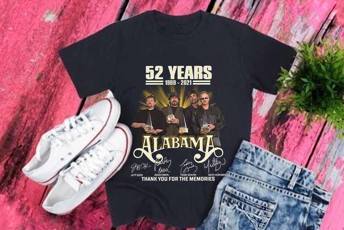 52 Years Alabama Thank You For The Memories Signatures Shirt